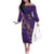 Trinbago Cricket Custom Off The Shoulder Long Sleeve Dress TKR Quadruple Champion - Wonder Print Shop