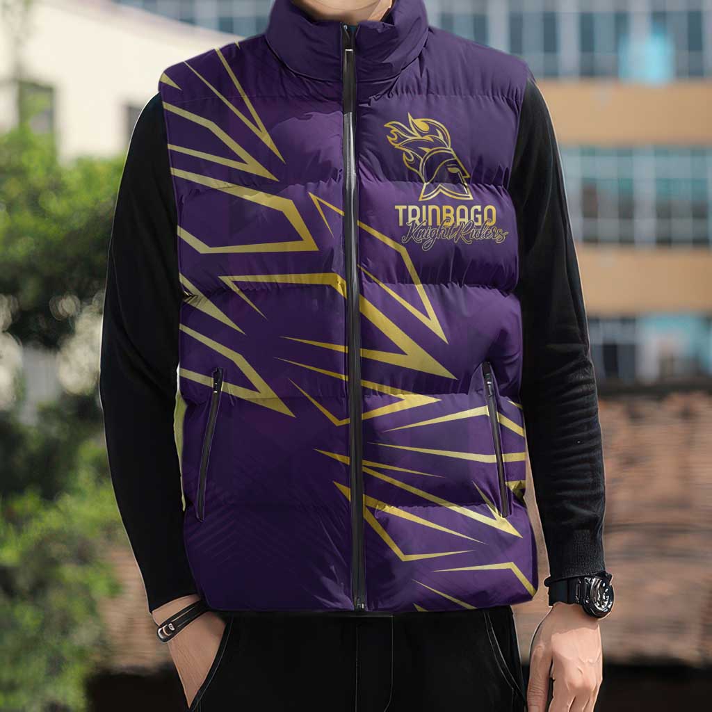 Trinbago Cricket Custom Sleeveless Puffer Jacket TKR Quadruple Champion - Wonder Print Shop