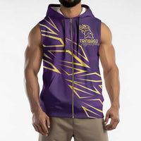 Trinbago Cricket Custom Sleeveless Zip Hoodie TKR Quadruple Champion - Wonder Print Shop