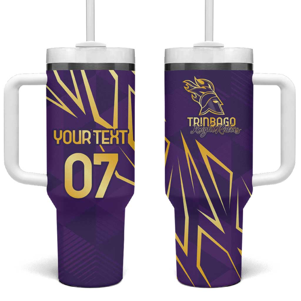 Trinbago Cricket Custom Tumbler With Handle TKR Quadruple Champion - Wonder Print Shop