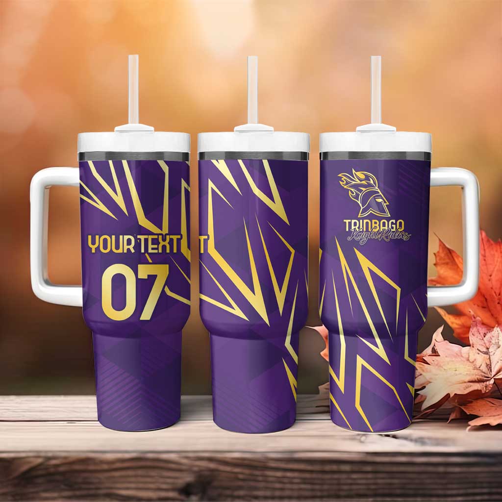 Trinbago Cricket Custom Tumbler With Handle TKR Quadruple Champion - Wonder Print Shop