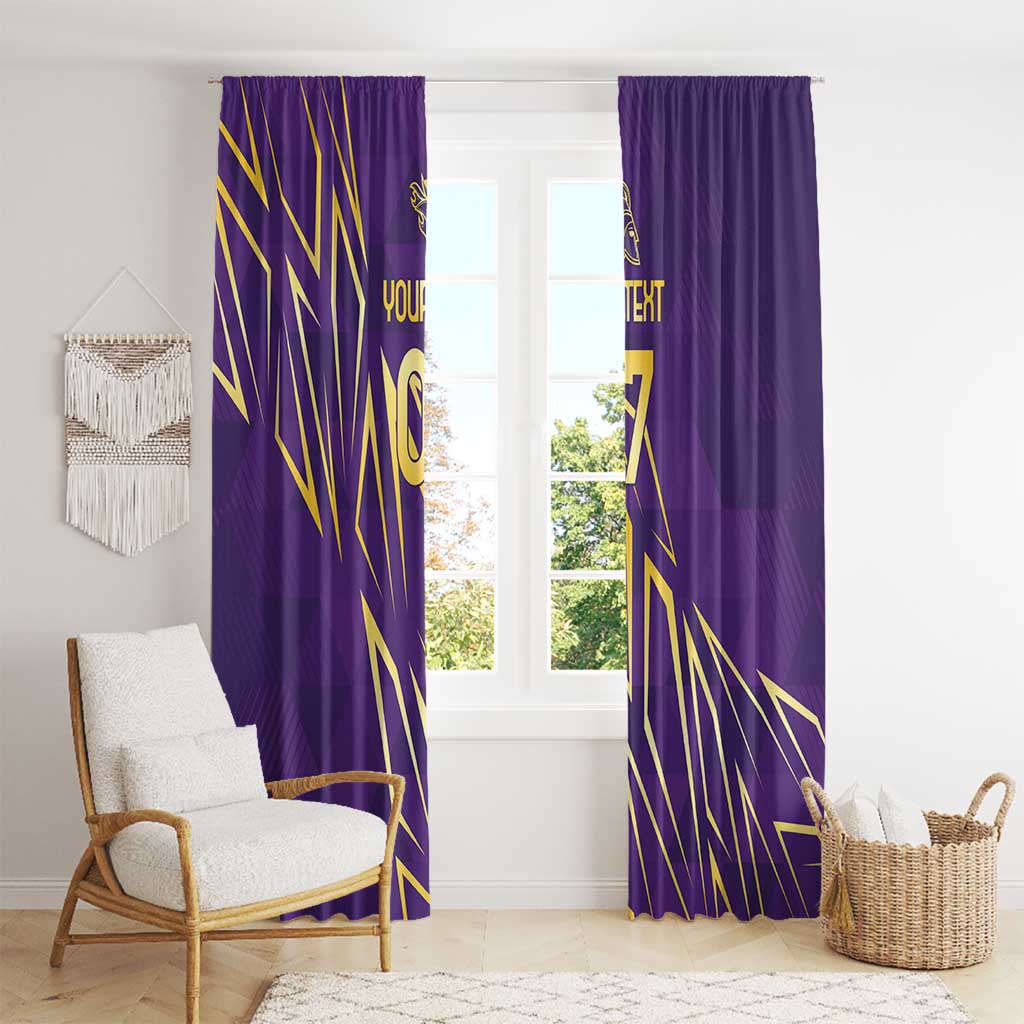Trinbago Cricket Custom Window Curtain TKR Quadruple Champion - Wonder Print Shop