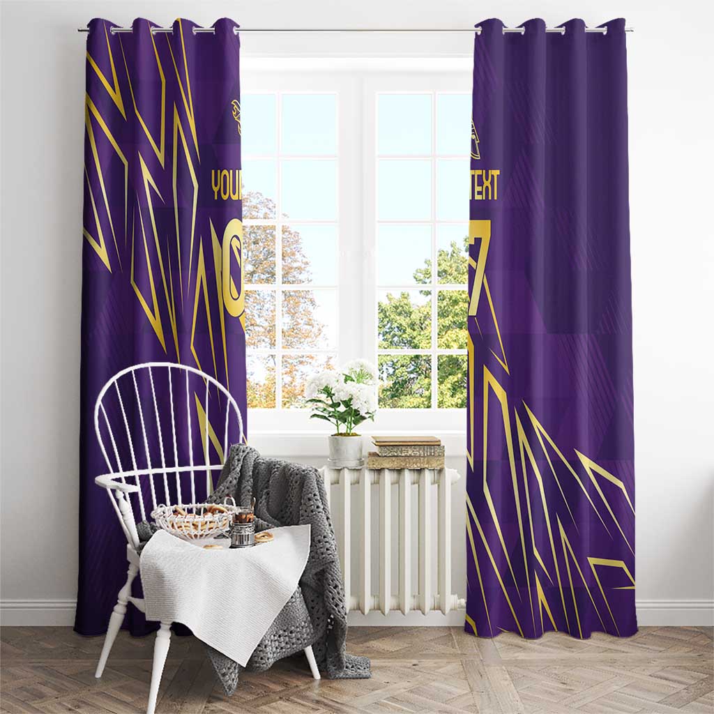 Trinbago Cricket Custom Window Curtain TKR Quadruple Champion - Wonder Print Shop