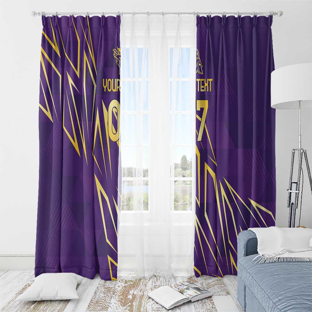 Trinbago Cricket Custom Window Curtain TKR Quadruple Champion - Wonder Print Shop