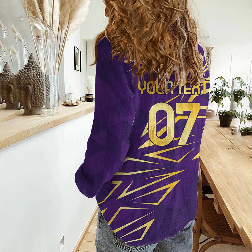 Trinbago Cricket Custom Women Casual Shirt TKR Quadruple Champion - Wonder Print Shop