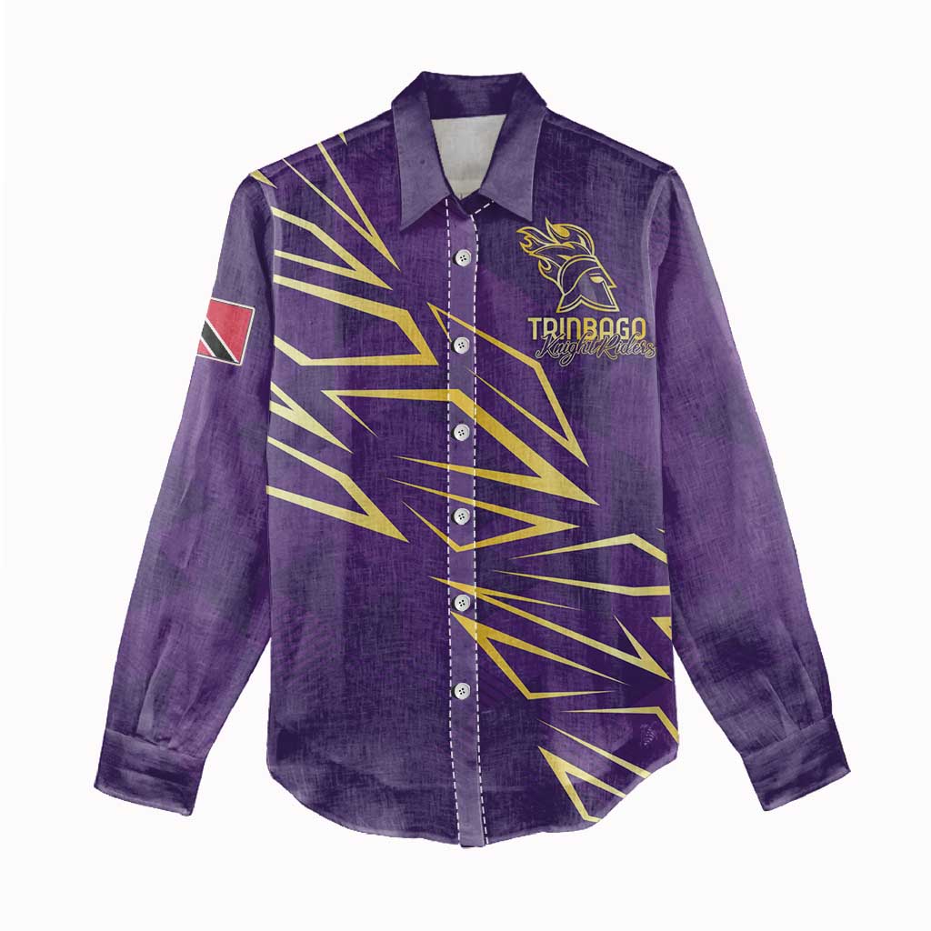 Trinbago Cricket Custom Women Casual Shirt TKR Quadruple Champion - Wonder Print Shop
