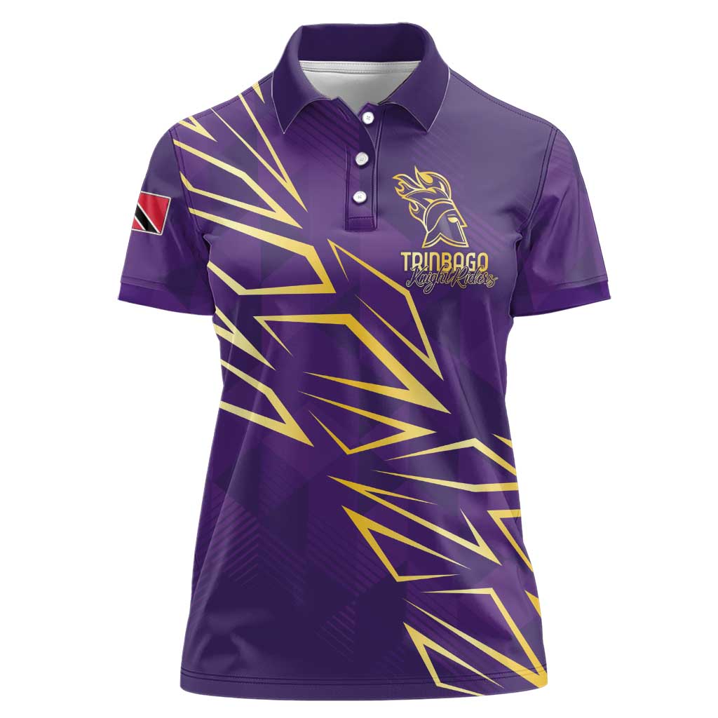 Trinbago Cricket Custom Women Polo Shirt TKR Quadruple Champion - Wonder Print Shop