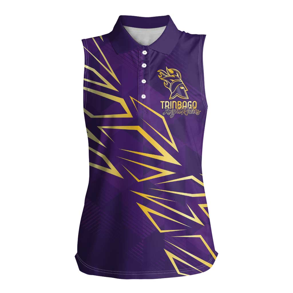 Trinbago Cricket Custom Women Sleeveless Polo Shirt TKR Quadruple Champion - Wonder Print Shop