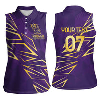 Trinbago Cricket Custom Women Sleeveless Polo Shirt TKR Quadruple Champion - Wonder Print Shop