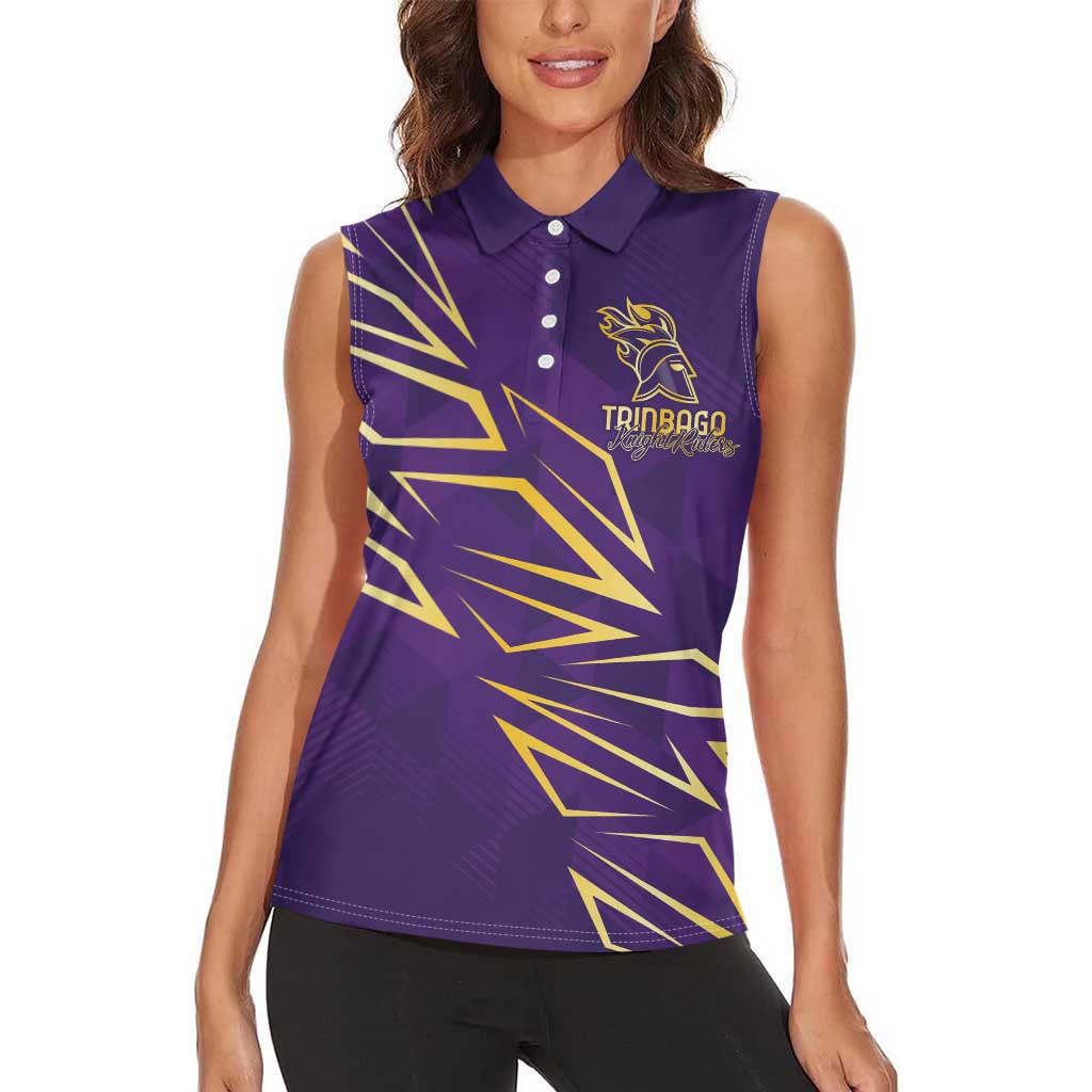 Trinbago Cricket Custom Women Sleeveless Polo Shirt TKR Quadruple Champion - Wonder Print Shop