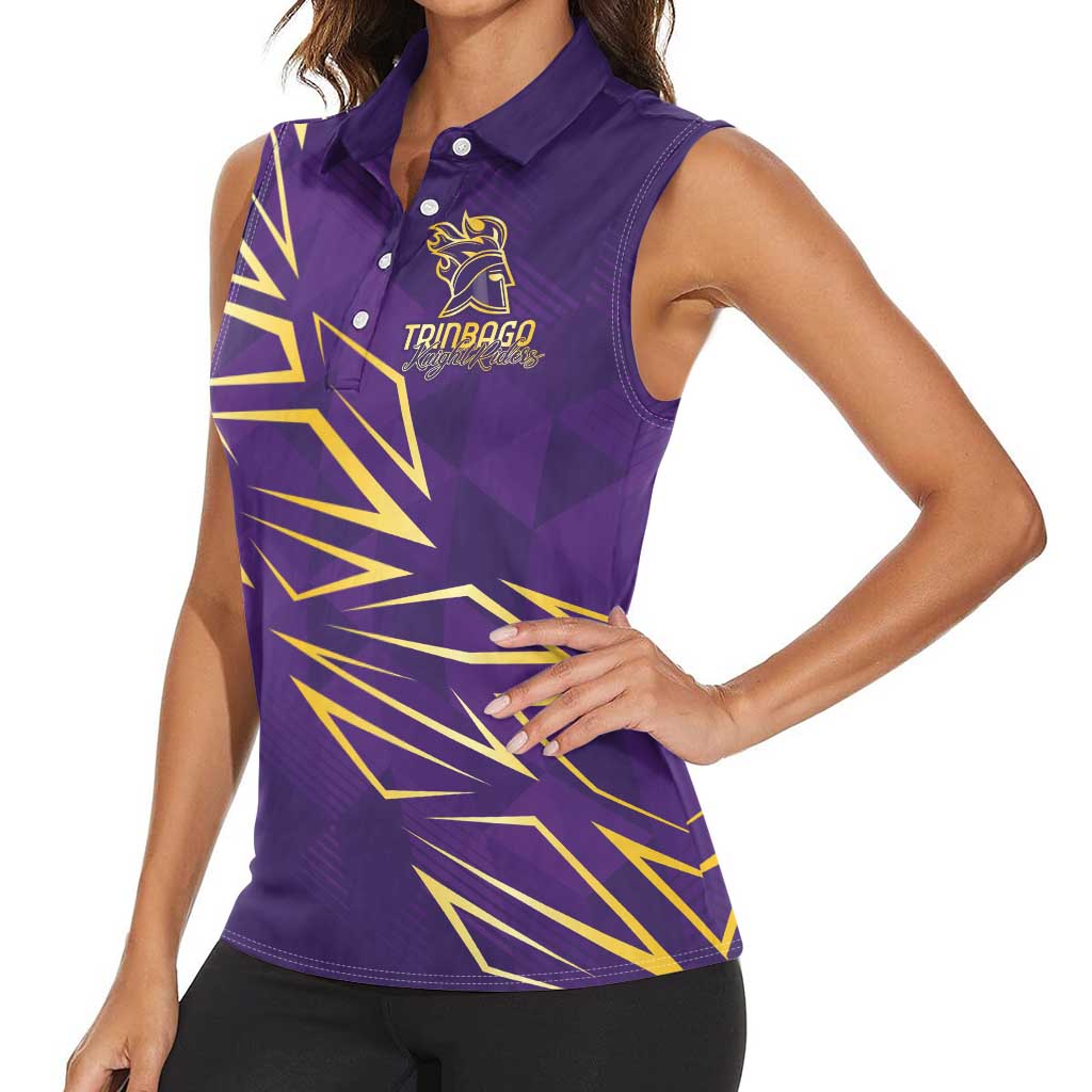 Trinbago Cricket Custom Women Sleeveless Polo Shirt TKR Quadruple Champion - Wonder Print Shop