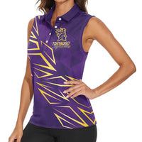 Trinbago Cricket Custom Women Sleeveless Polo Shirt TKR Quadruple Champion - Wonder Print Shop