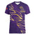 Trinbago Cricket Custom Women V-Neck T-Shirt TKR Quadruple Champion - Wonder Print Shop