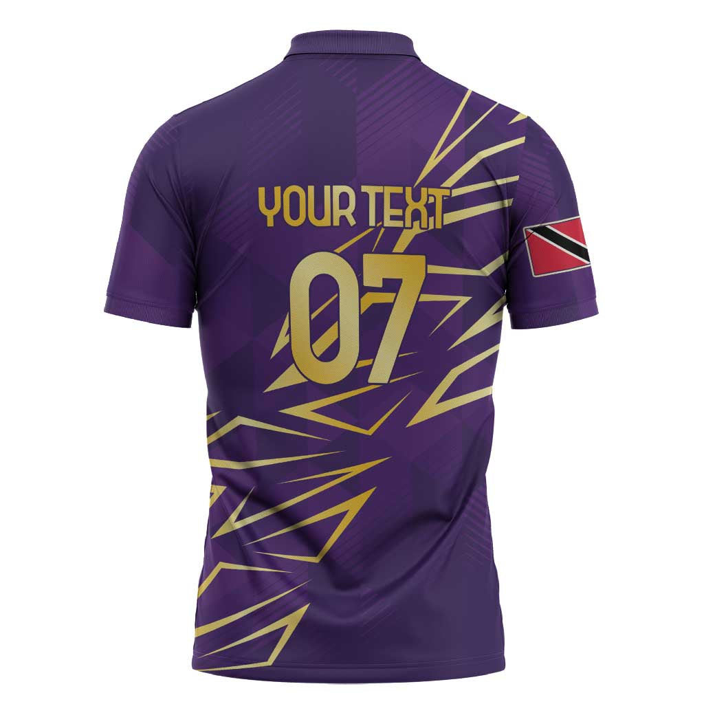 Trinbago Cricket Custom Zipper Polo Shirt TKR Quadruple Champion - Wonder Print Shop