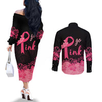 polynesian-couples-matching-off-the-shoulder-long-sleeve-dress-and-long-sleeve-button-shirts-plumeria-breast-cancer-awareness-survivor-ribbon-pink