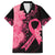 Polynesian Kid Hawaiian Shirt Plumeria Breast Cancer Awareness Survivor Ribbon Pink - Wonder Print Shop