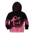 Polynesian Kid Hoodie Plumeria Breast Cancer Awareness Survivor Ribbon Pink - Wonder Print Shop