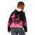 Polynesian Kid Hoodie Plumeria Breast Cancer Awareness Survivor Ribbon Pink - Wonder Print Shop