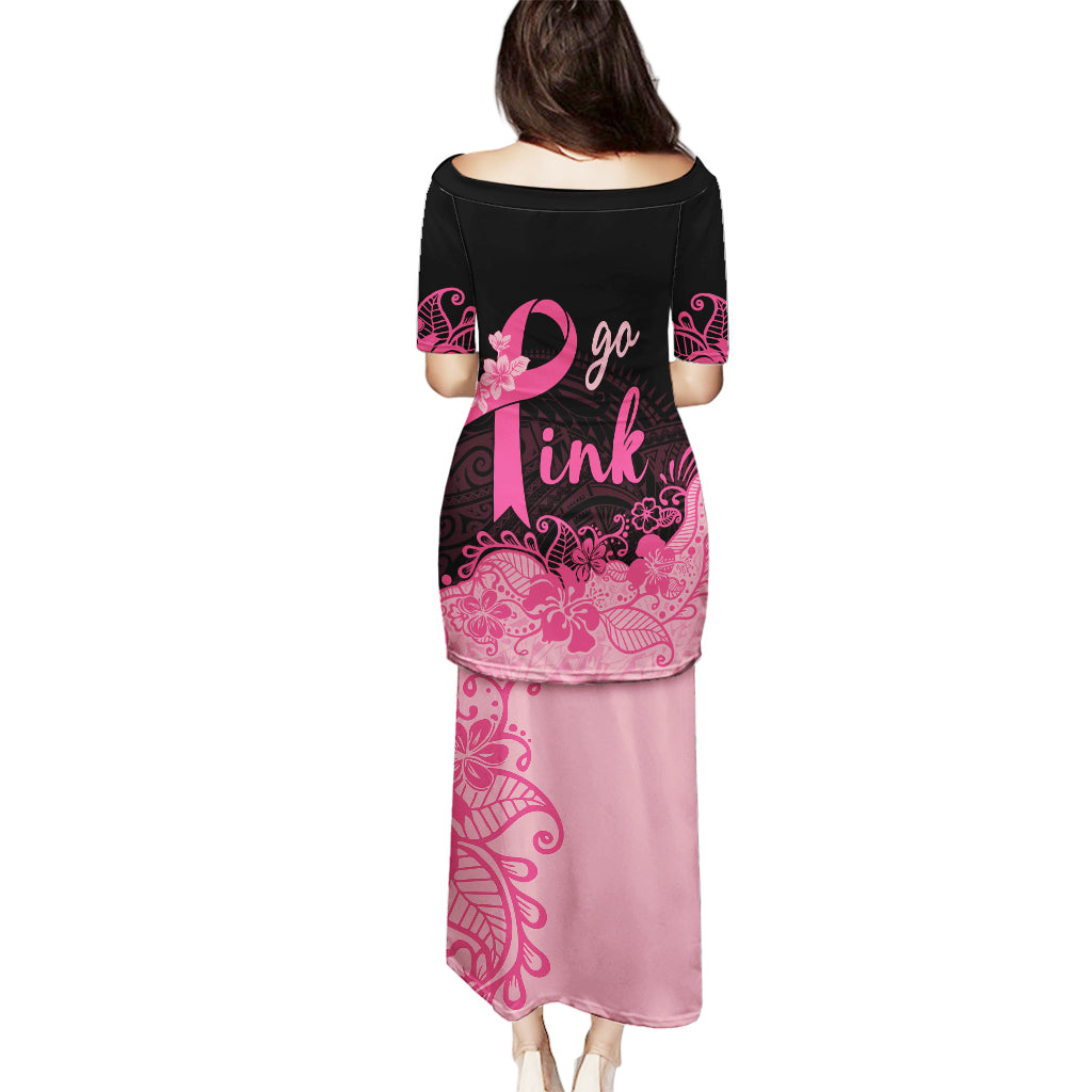 Polynesian Puletasi Plumeria Breast Cancer Awareness Survivor Ribbon Pink - Wonder Print Shop