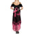 Polynesian Summer Maxi Dress Plumeria Breast Cancer Awareness Survivor Ribbon Pink - Wonder Print Shop