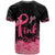 Polynesian T Shirt Plumeria Breast Cancer Awareness Survivor Ribbon Pink - Wonder Print Shop