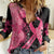 Polynesian Women Casual Shirt Plumeria Breast Cancer Awareness Survivor Ribbon Pink - Wonder Print Shop