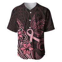 Polynesian Baseball Jersey Breast Cancer RIbbon Butterfly Mix Plumeria Curves Pink LT7 - Wonder Print Shop