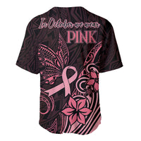 Polynesian Baseball Jersey Breast Cancer RIbbon Butterfly Mix Plumeria Curves Pink LT7 - Wonder Print Shop