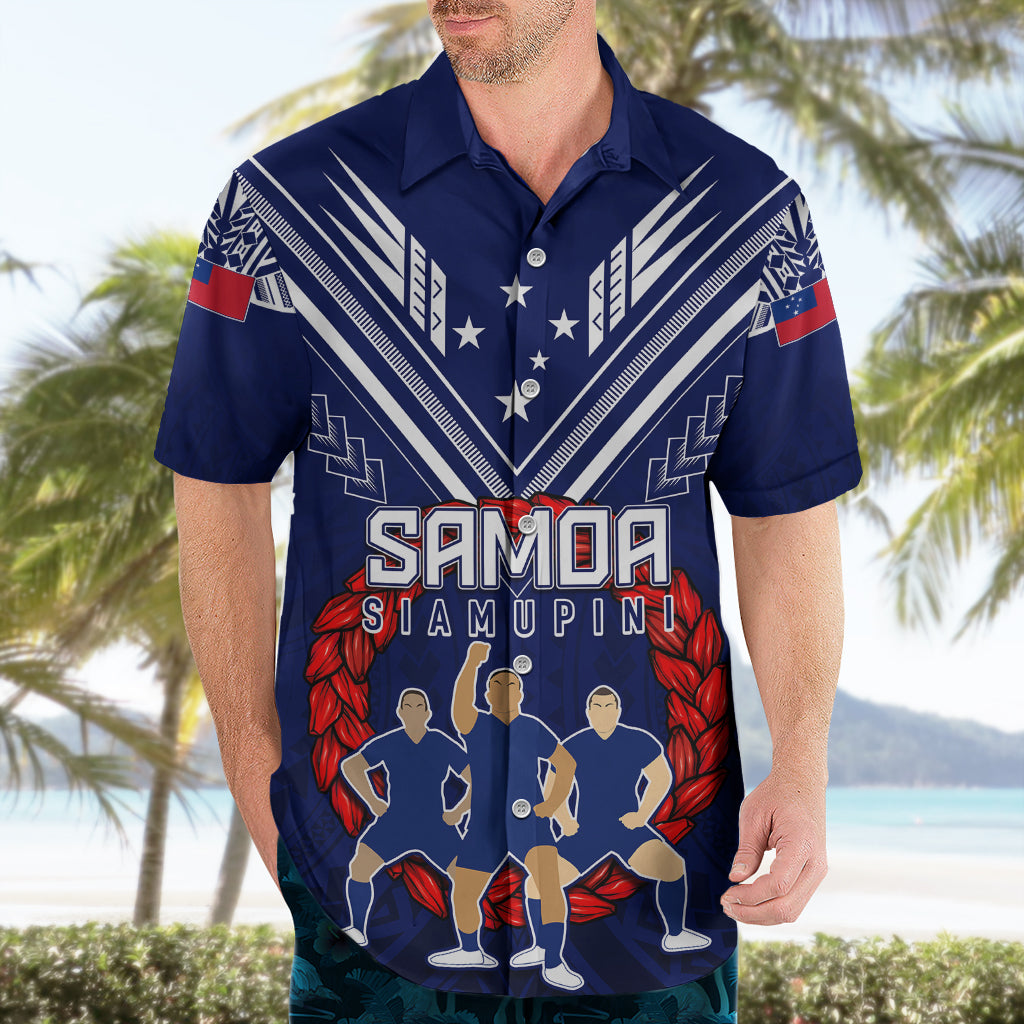 Personalised Samoa Rugby Hawaiian Shirt World Cup 2023 Siamupini Siva Tau - Wonder Print Shop