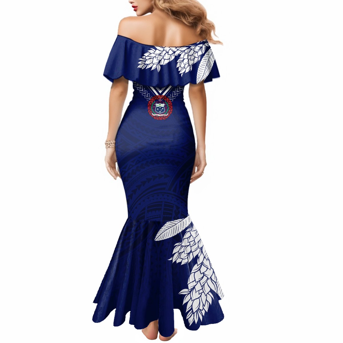 Personalised Samoa Rugby Mermaid Dress World Cup 2023 Siamupini Siva Tau - Wonder Print Shop