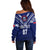 Personalised Samoa Rugby Off Shoulder Sweater World Cup 2023 Siamupini Siva Tau - Wonder Print Shop