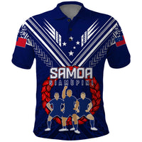 Personalised Samoa Rugby Polo Shirt World Cup 2023 Siamupini Siva Tau - Wonder Print Shop