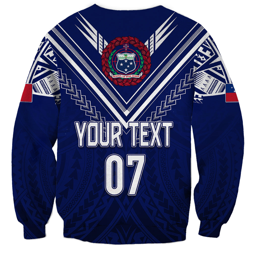 Personalised Samoa Rugby Sweatshirt World Cup 2023 Siamupini Siva Tau - Wonder Print Shop
