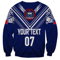 Personalised Samoa Rugby Sweatshirt World Cup 2023 Siamupini Siva Tau - Wonder Print Shop