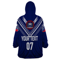 Personalised Samoa Rugby Wearable Blanket Hoodie World Cup 2023 Siamupini Siva Tau - Wonder Print Shop