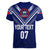 Personalised Samoa Rugby Women V Neck T Shirt World Cup 2023 Siamupini Siva Tau - Wonder Print Shop