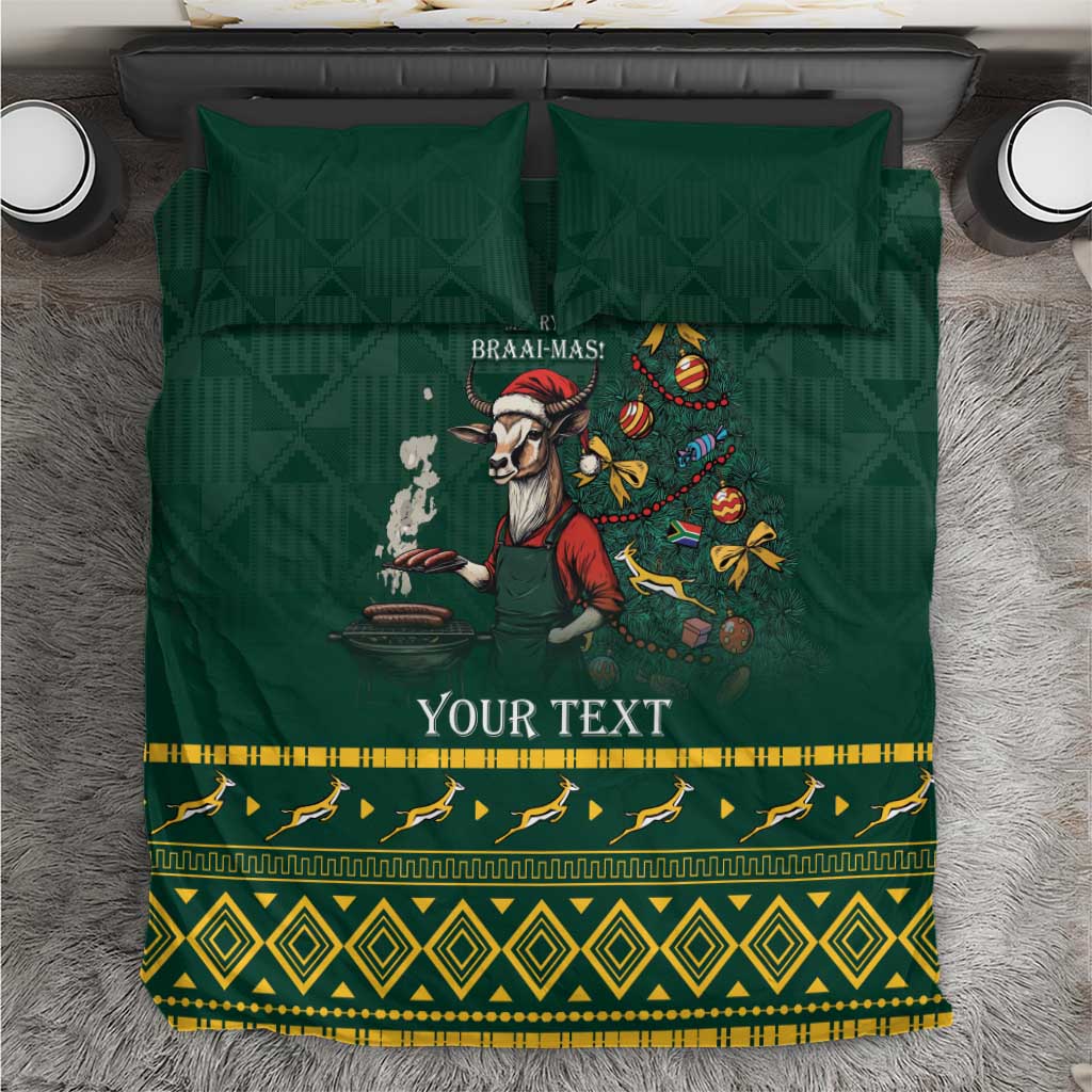 Personalised South Africa Christmas Bedding Set Bokke Merry Braai-mas LT7 - Wonder Print Shop