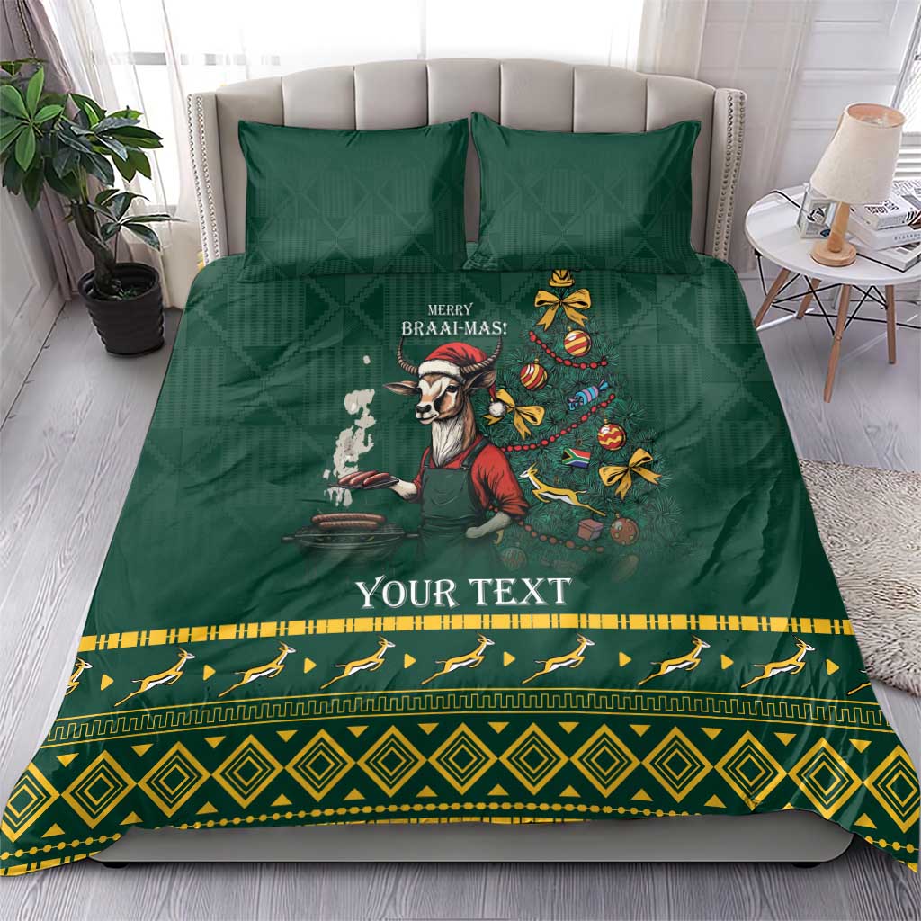 Personalised South Africa Christmas Bedding Set Bokke Merry Braai-mas LT7 - Wonder Print Shop