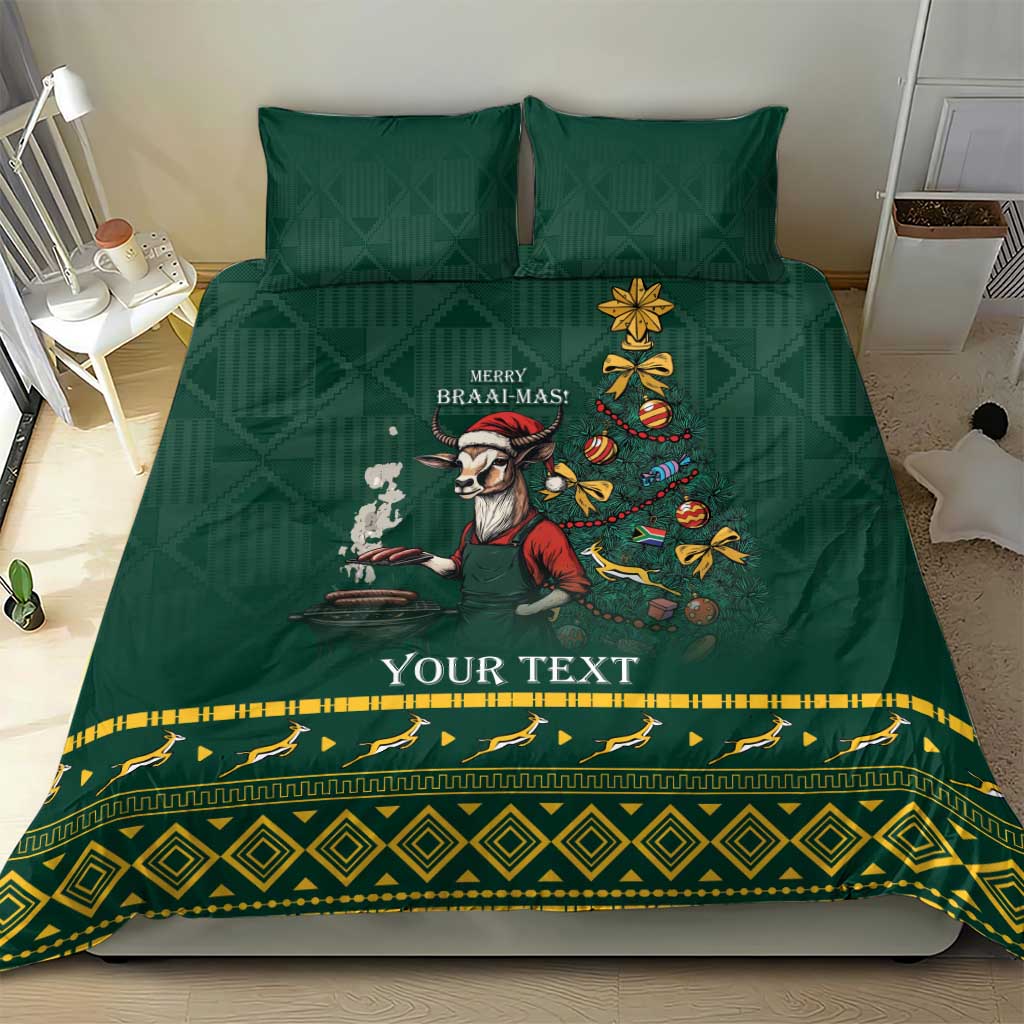 Personalised South Africa Christmas Bedding Set Bokke Merry Braai-mas LT7 - Wonder Print Shop