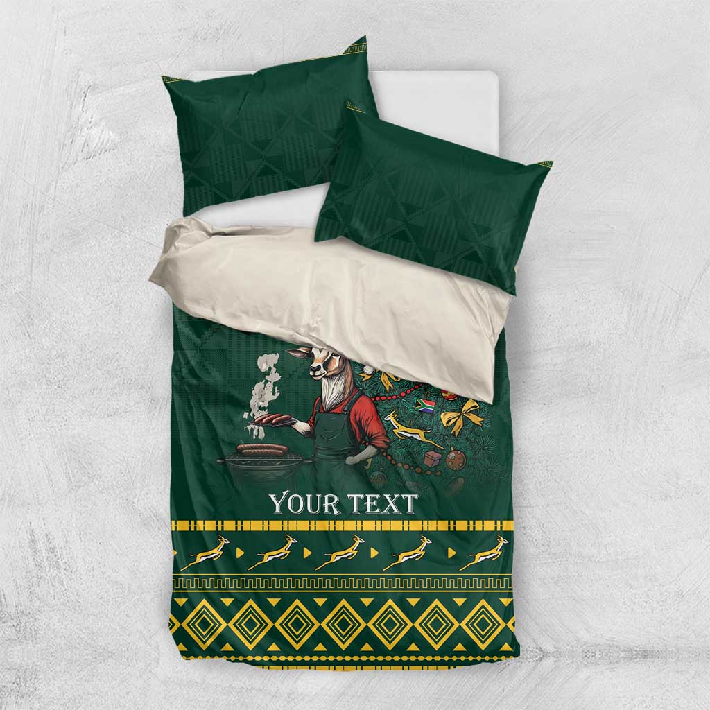 Personalised South Africa Christmas Bedding Set Bokke Merry Braai-mas LT7 - Wonder Print Shop
