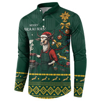 Personalised South Africa Christmas Button Sweatshirt Bokke Merry Braai-mas LT7 - Wonder Print Shop