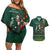 Personalised South Africa Christmas Couples Matching Off Shoulder Short Dress and Hawaiian Shirt Bokke Merry Braai-mas LT7 - Wonder Print Shop