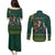Personalised South Africa Christmas Couples Matching Puletasi and Long Sleeve Button Shirt Bokke Merry Braai-mas LT7 - Wonder Print Shop