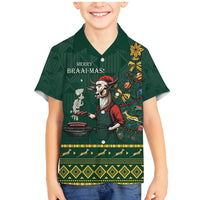 Personalised South Africa Christmas Family Matching Mermaid Dress and Hawaiian Shirt Bokke Merry Braai-mas LT7 - Wonder Print Shop