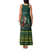 Personalised South Africa Christmas Family Matching Tank Maxi Dress and Hawaiian Shirt Bokke Merry Braai-mas - Wonder Print Shop