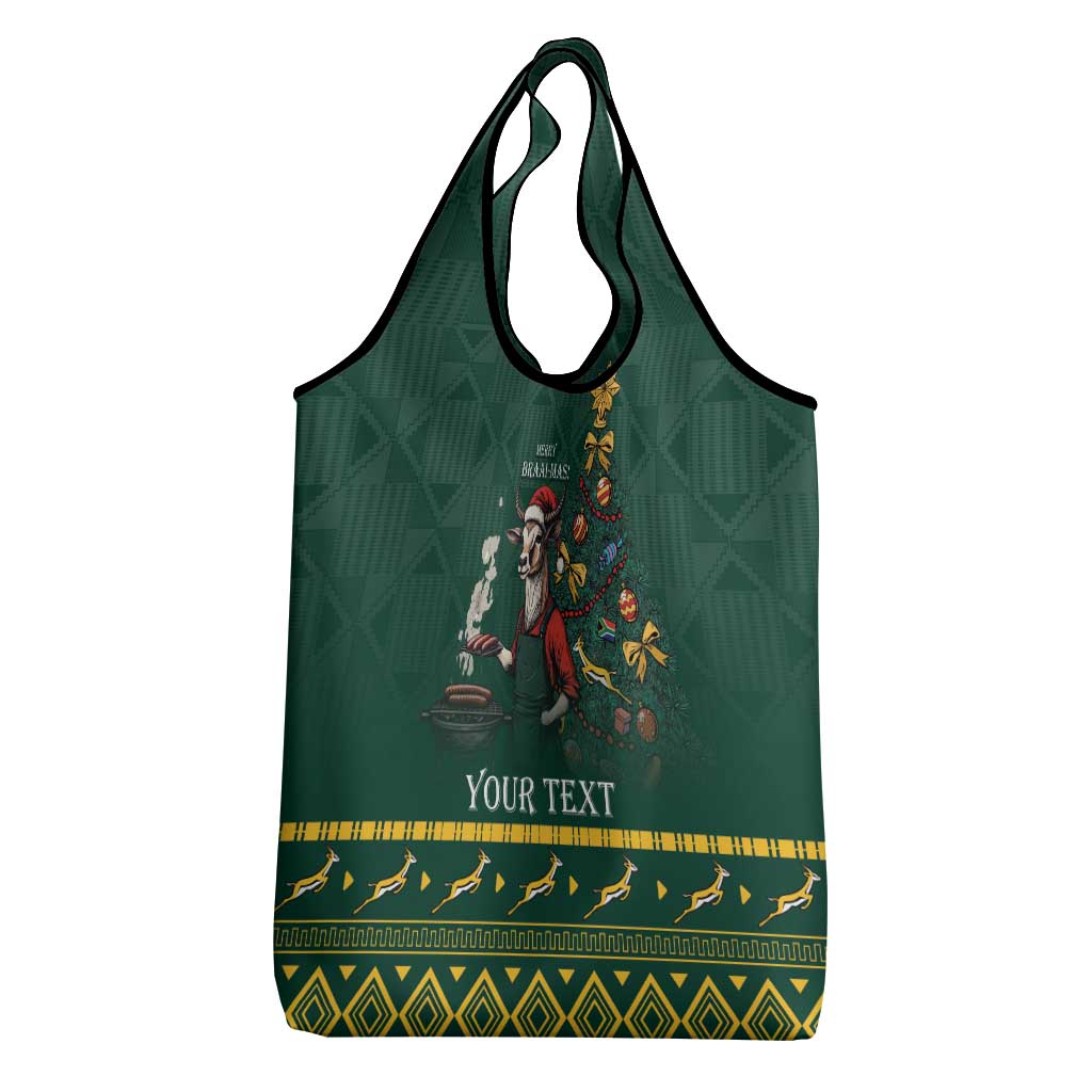 Personalised South Africa Christmas Grocery Bag Bokke Merry Braai-mas