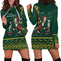 Personalised South Africa Christmas Hoodie Dress Bokke Merry Braai-mas - Wonder Print Shop