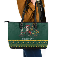 Personalised South Africa Christmas Leather Tote Bag Bokke Merry Braai-mas - Wonder Print Shop