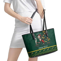 Personalised South Africa Christmas Leather Tote Bag Bokke Merry Braai-mas - Wonder Print Shop