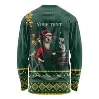 Personalised South Africa Christmas Long Sleeve Shirt Bokke Merry Braai-mas - Wonder Print Shop